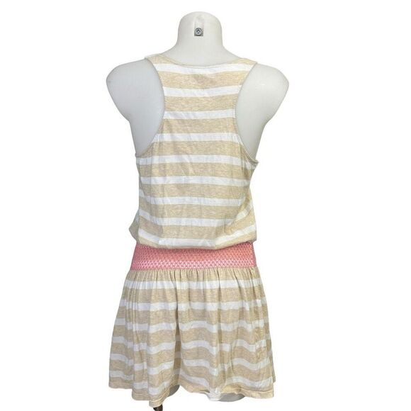 Lilly Pulitzer Tideline Heathered Sand Bar Sandy Smocked Waist Dress Size Small - Picture 5 of 10